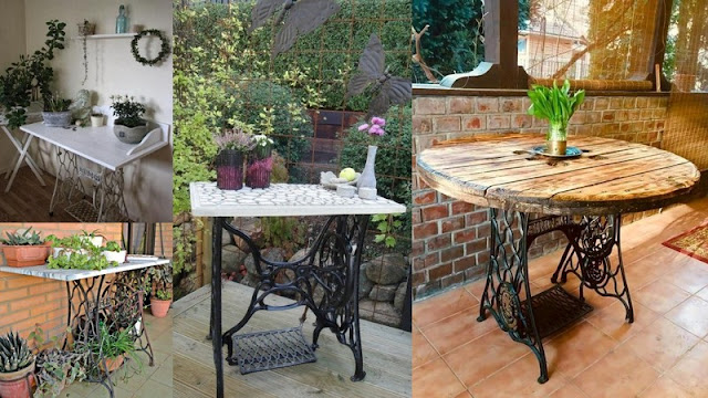 DIY Τραπέζια εξωτερικού χώρου από παλιές ραπτομηχανές - Φωτογραφία 4