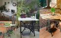 DIY Τραπέζια εξωτερικού χώρου από παλιές ραπτομηχανές - Φωτογραφία 4