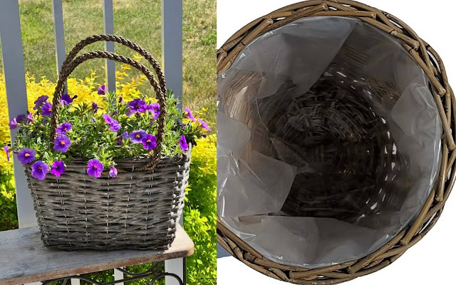 Φυτά σε ψάθινα καλάθια: φυσική διακόσμηση για εξωτερικούς χώρους - Φωτογραφία 3