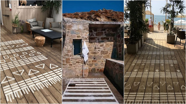 Ζωγραφισμένα χαλιά σε τσιμεντένια δάπεδα: επιλογές διακόσμησης - Φωτογραφία 4