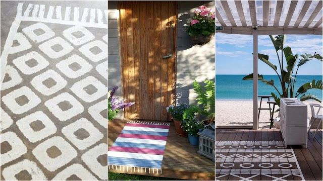 Ζωγραφισμένα χαλιά σε τσιμεντένια δάπεδα: επιλογές διακόσμησης - Φωτογραφία 9