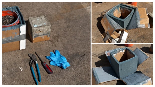DIY Τσιμεντένιες γλάστρες - ζαρντινιέρες μεγάλου μεγέθους - Φωτογραφία 6