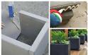 DIY Τσιμεντένιες γλάστρες - ζαρντινιέρες μεγάλου μεγέθους - Φωτογραφία 9