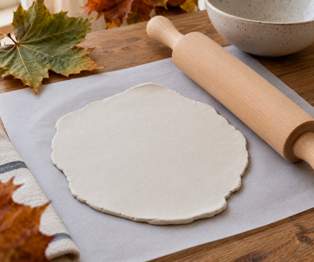 DIY Διακοσμητικά μπωλ σε σχήμα φύλλου με έτοιμο πηλό - Φωτογραφία 3