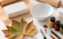 DIY Διακοσμητικά μπωλ σε σχήμα φύλλου με έτοιμο πηλό - Φωτογραφία 2