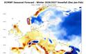 Τι δείχνει ο χάρτης του ECMWF για τον επερχόμενο χειμώνα στην Ελλάδα