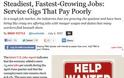 Ποιες είναι οι ταχύτερα αναπτυσσόμενες δουλειές;