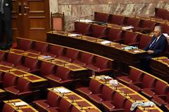Στιγμιότυπα από τη Βουλή..Οι αποχωρήσεις και η στάση της Χ.Α..