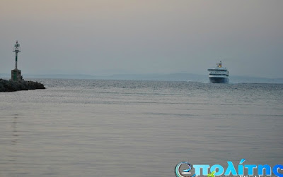 Η παρθενική άφιξη του Blue Star Patmos στη Χίο [video] - Φωτογραφία 5