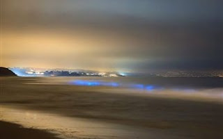 Φωτογραφίες από το απίστευτο φυσικό φαινόμενο των «φωτεινών» κυμάτων της Καλιφόρνια - Φωτογραφία 1