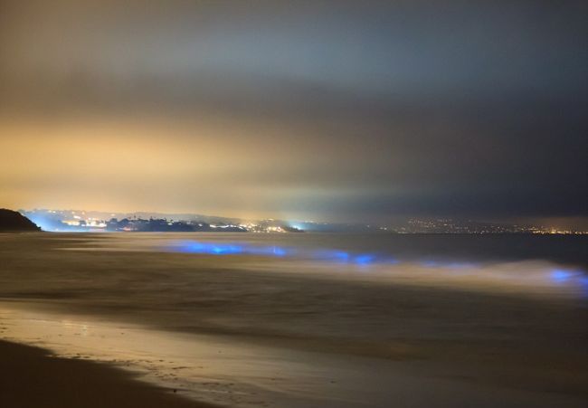 Φωτογραφίες από το απίστευτο φυσικό φαινόμενο των «φωτεινών» κυμάτων της Καλιφόρνια - Φωτογραφία 3