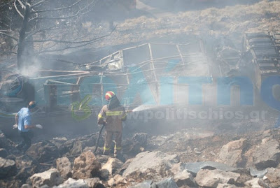 Φωτογραφίες και βίντεο από το τραγικό δυστύχημα στη Χίο - Φωτογραφία 12