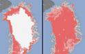 Από 40% στο 97% το ποσοστό των πάγων που έχουν λιώσει στη Γροιλανδία μέσα σε 4 ημέρες - Φωτογραφία 2