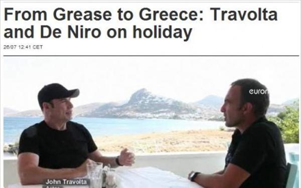 Τζον Τραβόλτα στο EURONEWS : Όπου και αν πάω στην Ελλάδα, αισθάνομαι ασφαλής! Δείτε το βίντεο του Νίκου Αλιάγα - Φωτογραφία 1