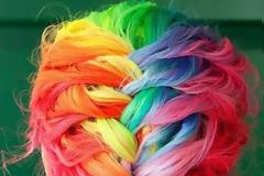 Μαλλιά ουράνιο τόξο (Photos)