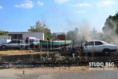 ΠΡΙΝ ΛΙΓΟ: Φωτιά σε μάνδρα με μεταχειρισμένα ΙΧ