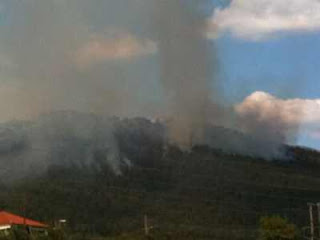 Kοντά στα σπίτια η φωτιά στην Παραβόλα Αγρινίου - Φωτογραφία 1