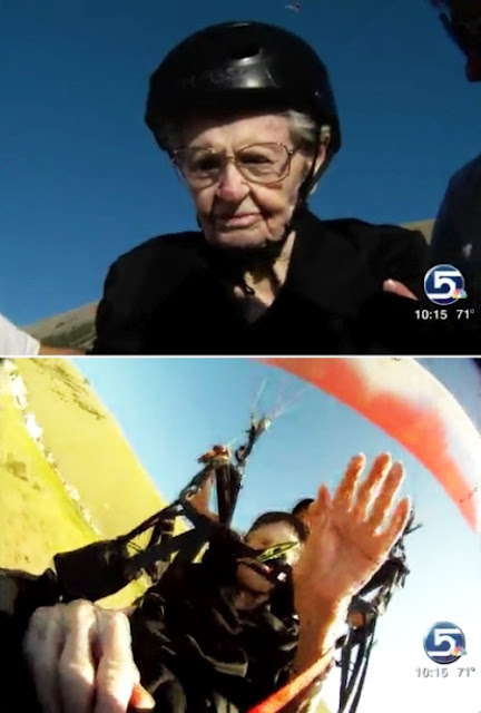 Γιαγιά 101 ετών πετάει με αλεξίπτωτο! - Φωτογραφία 2