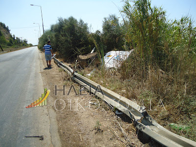 Είχε Άγιο! Απίστευτο τροχαίο κοντά στη γέφυρα του Αλφειού - Φωτογραφία 2