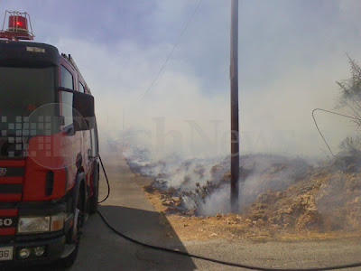 Φωτιά κοντά στο οικισμό της Πολεμικής Αεροπορίας στα Χανιά - Φωτογραφία 6