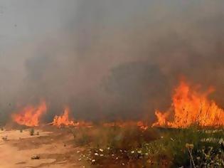 αίγονται οι Θέρμες στην ορεινή Ξάνθη – πυρκαγιά σε εξέλιξη - Φωτογραφία 1