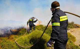 Πυρκαγιά σε ορεινή και δύσβατη περιοχή στα Χανιά - Φωτογραφία 1