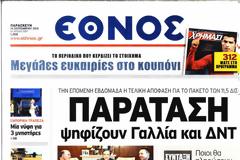 Πρωτοσέλιδα πολιτικών εφημερίδων 14-09-2012