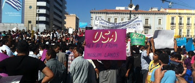 Διαδήλωση Μουσουλμάνων για την αντιισλαμική ταινία στην Αθήνα - Φωτογραφία 1