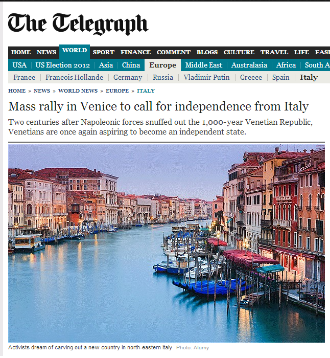 Οι Βενετσιάνοι θέλουν…απόσχιση από την Ιταλία - Φωτογραφία 2