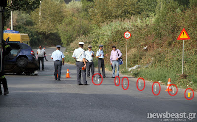 Ντροπή - Η Τροχαία έβαζε σημάδια στο δρόμο με εμφιαλωμένα νερά και καφέδες - Φωτογραφία 3