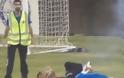 Τραυματίστηκαν δύο ποδοσφαιριστές από κροτίδα στο ντέρμπι της Κύπρου