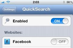 QuickSearch:Cydia tweak