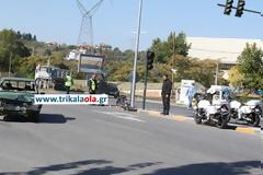 Τρίκαλα: Σοβαρό τροχαίο ατύχημα με δύο νεαρούς τραυματίες