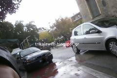 Τρικαλινά παρκαρίσματα πάνω σε ποδηλατοδρόμο και σε πεζοδρόμιο!