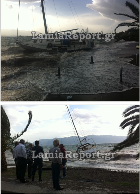Έβγαλε καράβια στη στεριά ο καιρός στην ανατολική Φθιώτιδα - Δείτε ΦΩΤΟ - Φωτογραφία 2