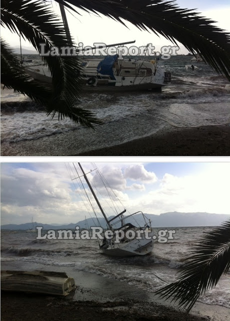Έβγαλε καράβια στη στεριά ο καιρός στην ανατολική Φθιώτιδα - Δείτε ΦΩΤΟ - Φωτογραφία 3