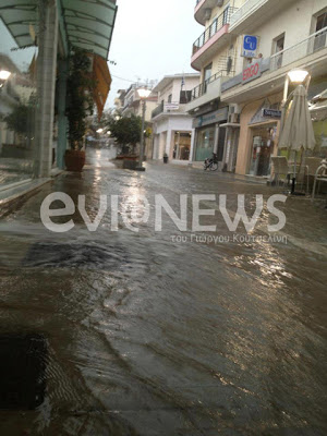 Αλιβέρι: Λίγα λεπτά βροχής, πλημμύρισαν την πόλη! - Φωτογραφία 4