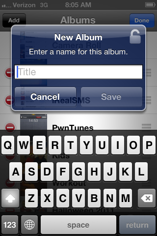 PhotoAlbums+ for iPhone/iPod: Cydia tweak - Φωτογραφία 2