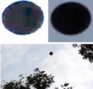 Μαύρο UFO αιωρείται πανο απο το τροπικό  δασός στην  Βραζιλία, Νοέμβριος 2012. - Φωτογραφία 1