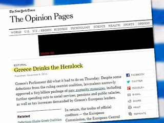 New York Times: «Η Ελλάδα πίνει το κώνειο» - Φωτογραφία 1