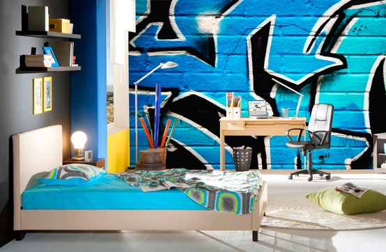 Διακοσμητικές ιδέες με Graffiti για ένα δροσερό εφηβικό δωμάτιο - Φωτογραφία 13