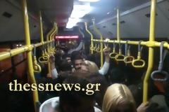 Το αδιαχώρητο κάθε βράδυ στο μόνο νυχτερινό λεωφορείο του ΟΑΣΘ
