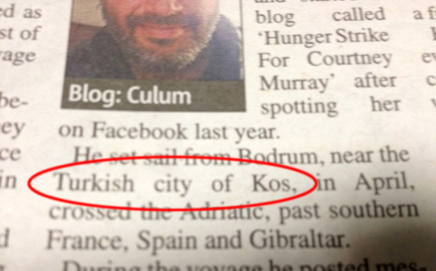 Προκλητικό βρετανικό δημοσίευμα αναφέρει την Κω ως τουρκικό νησί! - Φωτογραφία 1