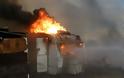 Ηλεία:Φωτιά σε τροχόσπιτο στο Κλαδέο Αρχ.Ολυμπίας