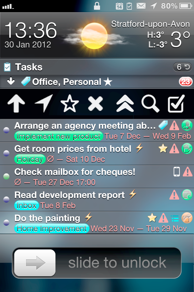 Pocket Informant LockInfo Plugin (Native): Addons (LockInfo) free - Φωτογραφία 2