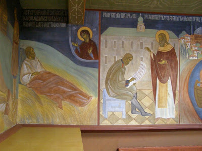 2300 - Ο Άγιος Σιλουανός ο Αθωνίτης σε τοιχογραφίες της Μονής του Έσσεξ - Φωτογραφία 4