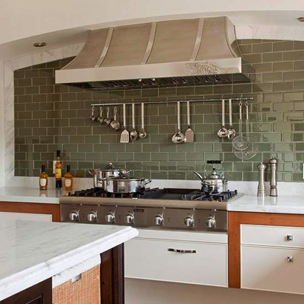 30 τρόποι να βάλετε πλακάκια στον τοίχο της κουζίνας σας - Φωτογραφία 12