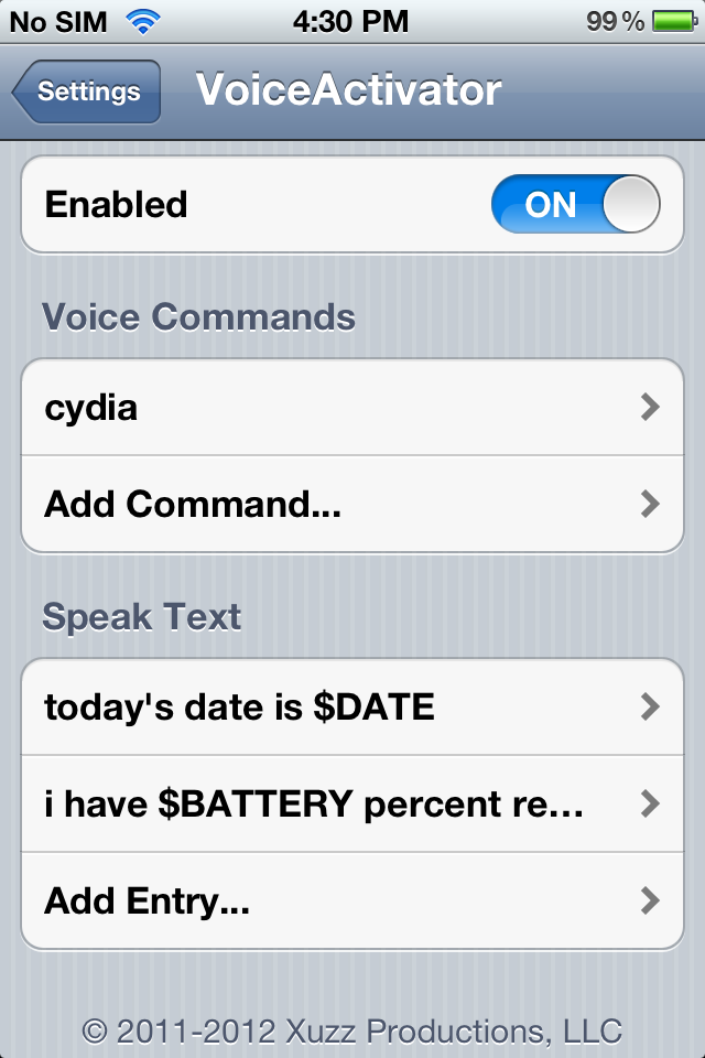 VoiceActivator: Cydia tweak και μιλήστε στο κινητό σας για ότι σας απασχολεί - Φωτογραφία 2