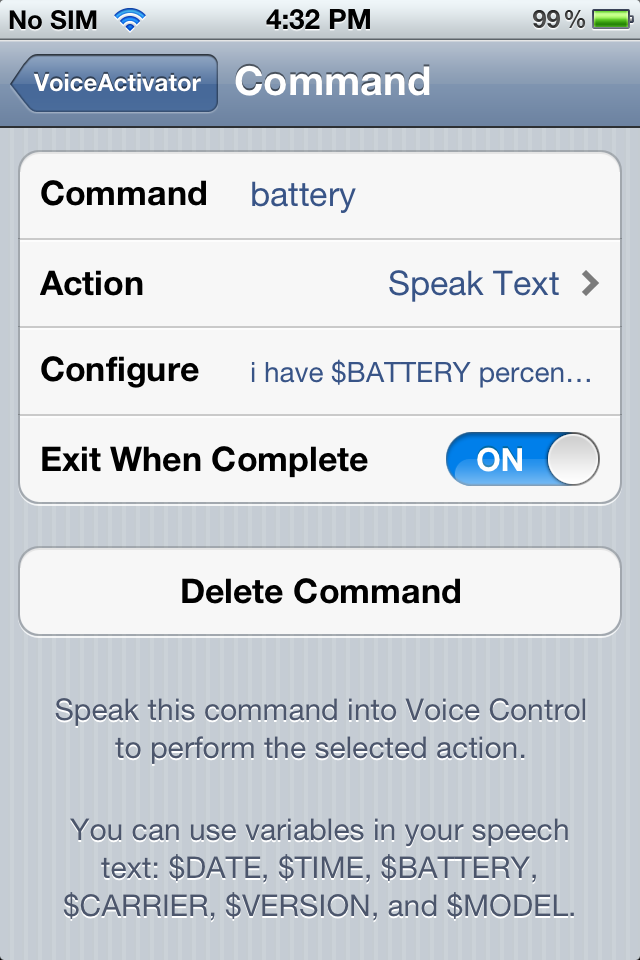 VoiceActivator: Cydia tweak και μιλήστε στο κινητό σας για ότι σας απασχολεί - Φωτογραφία 3