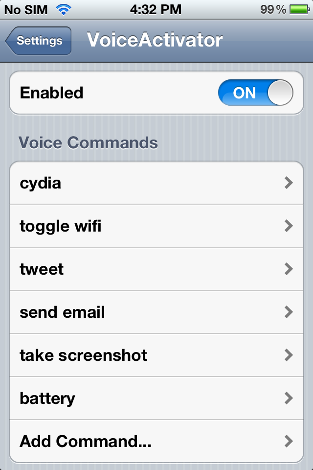 VoiceActivator: Cydia tweak και μιλήστε στο κινητό σας για ότι σας απασχολεί - Φωτογραφία 5